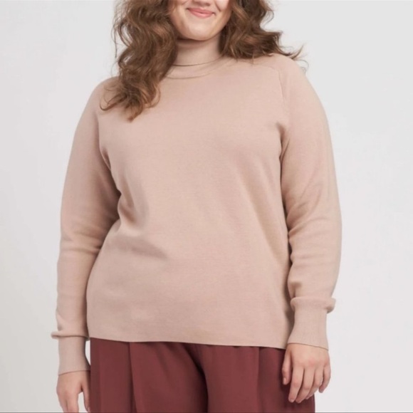 Universal Standard Milano Turtleneck Sweater Cotton Silk - Picture 1 of 6